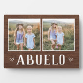 2枚素朴の写真Abuelo Grandpa フォトプラーク (正面)