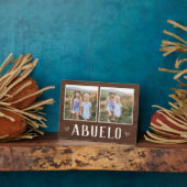 2枚素朴の写真Abuelo Grandpa フォトプラーク (側面)