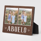 2枚素朴の写真Abuelo Grandpa フォトプラーク (側面)