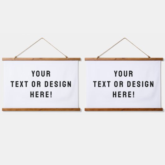 2枚組オーダーメイド水平ハンギングタペストリー 吊り下げ型タペストリー (ダブル)