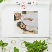 2枚 | Happy Valentines Day |カップルのギフト キッチンタオル (折り畳み)