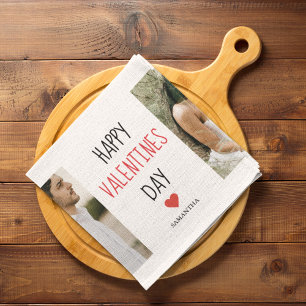 2枚 Happy Valentines Day カップルのギフト キッチンタオル