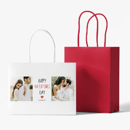 2枚 | Happy Valentines Day |カップルのギフト ラージペーパーバッグ