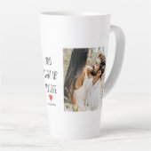 2枚 | Happy Valentines Day |ロマンチックな引用文 カフェラテマグ (右アングル)