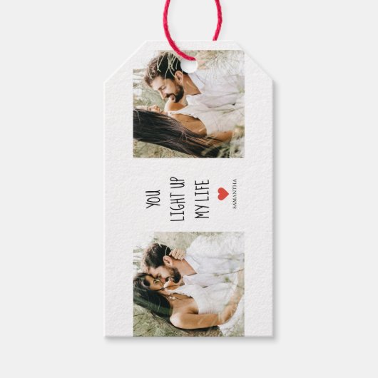 2枚 | Happy Valentines Day |ロマンチックな引用文 ギフトタグ (正面)