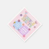 2桁のパッ名門私立校風のチ10th誕生日パーティー スタンダードカクテルナプキン (角)