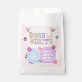 2桁のパッ名門私立校風のチ10th誕生日パーティー フェイバーバッグ