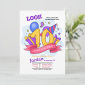 2桁の誕生日招待状 招待状 (スタンド正面)