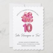 2桁の誕生日Bash 招待状 (正面)