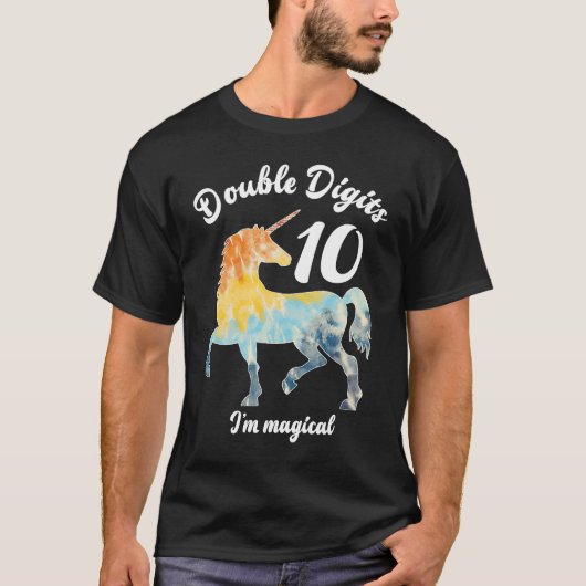 2桁10年の古い誕生日数々のカラーUni Tシャツ (正面)