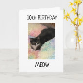 *2桁* HAPPY *10誕生日* カード (黄色い花)