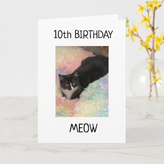 *2桁* HAPPY *10誕生日* カード (黄色い花)