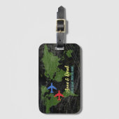 2機一緒飛んでいるに荷物タグとマップ ラゲッジタグ (正面縦)