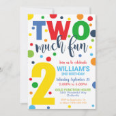 2歳おもしろい誕生日招待状2歳の誕生日 招待状 (正面)