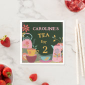 2歳お洒落の誕生日のお茶 スタンダードカクテルナプキン (インサイチュ)