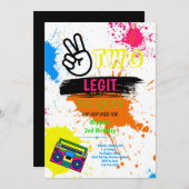 2歳からやめ2歳の誕生日招待状 招待状 (正面/裏面)