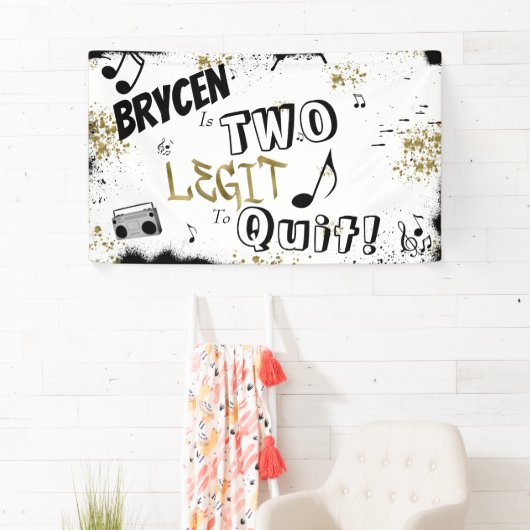 2歳から2やめ歳までのバパーソナライズされたナー 横断幕 (インサイチュ)