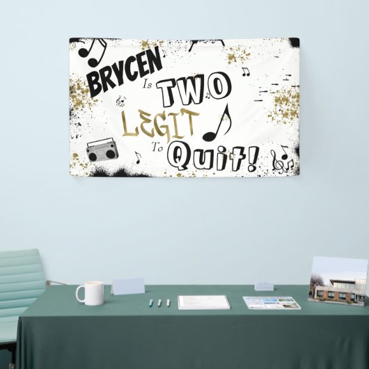 2歳から2やめ歳までのバパーソナライズされたナー 横断幕 (トレードショー)