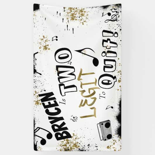 2歳から2やめ歳までのバパーソナライズされたナー 横断幕 (縦)