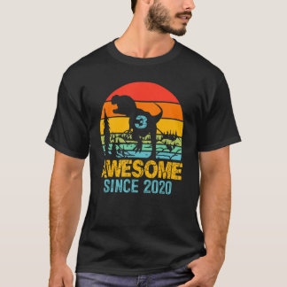 2歳から3歳の誕生日素晴らし恐竜 Tシャツ