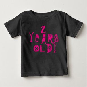 2歳かわいいベビーシャツネオンスカルピンク ベビーTシャツ