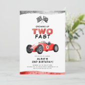 2歳になるのが早すぎるレーサー 2歳の誕生日おめでとう 招待状 (スタンド正面)