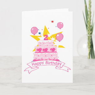 2歳のお誕生日ケーキ カード