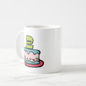 2歳のお誕生日ケーキ コーヒーマグカップ (正面左)