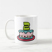 2歳のお誕生日ケーキ コーヒーマグカップ (左)
