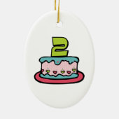 2歳のお誕生日ケーキ セラミックオーナメント (裏面)