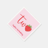 2歳のイチゴの誕生日 スタンダードカクテルナプキン (角)