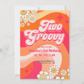2歳のカラフルでかわいい誕生日パーティー 招待状 (正面)