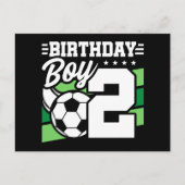 2歳のサッカーパーティー 誕生日 男の子 ポストカード (正面)