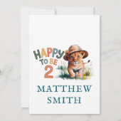 2歳のサファリジャングル誕生日パーティー 招待状 (裏面)