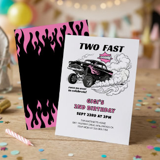 🏁2歳のスピードスター誕生日おめでとう！ 招待状