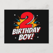 2歳のスーパーヒーロー誕生日ボーイ 2歳の誕生日 ポストカード (正面)