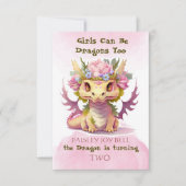2歳のドラゴンちゃん 招待状 (正面)