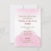 2歳のドラゴンちゃん 招待状 (裏面)