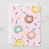 2歳のドーナツ好きな女の子の誕生日パーティー 招待状 (裏面)