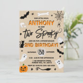 2歳のハロウィン誕生日パーティー　～Two Spooky！～ 招待状 (スタンド正面)