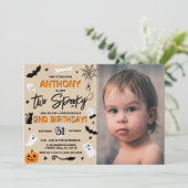 2歳のハロウィン誕生日写真 招待状 (スタンド正面)