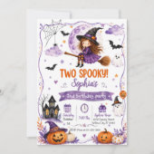 2歳のハロウィン誕生日 招待状 (正面)