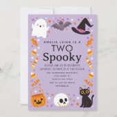 2歳のハロウィン こわ〜いお誕生日 招待状 (正面)