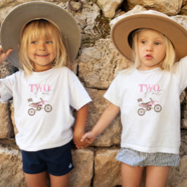 2歳のバイク好きな女の子の誕生日Tシャツ トドラーTシャツ