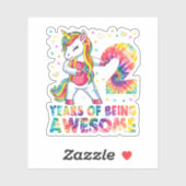 2歳のユニコーン浮き2nd誕生日ガールユニ シール (シート)