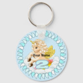 2歳のユニコーン誕生日キーチェーン キーホルダー (正面)