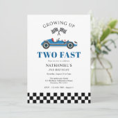 2歳のレーシングカーのお誕生日パーティー 招待状 (スタンド正面)
