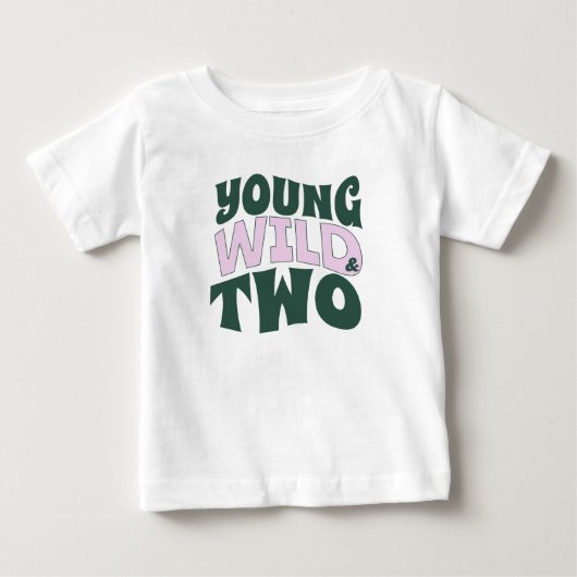 2歳のワイルドな子供の服 ベビーTシャツ (正面)