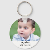 2歳の写真メモリ2歳の誕生日のお気に入り キーホルダー (裏面)