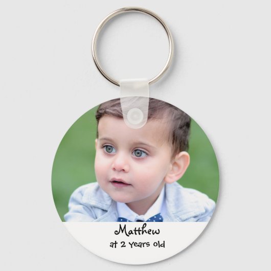 2歳の写真メモリ2歳の誕生日のお気に入り キーホルダー (裏面)